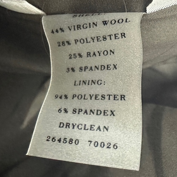 Ann Taylor Womens Dress Career Pants Gray Herringbone Wool Blend Size 4 - Picture 8 of 11